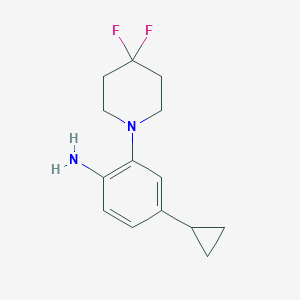 4-Cyclopropyl-2-(4,4-difluoropiperidin-1-yl)aniline