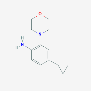 molecular formula C13H18N2O B8165083 4-Cyclopropyl-2-morpholinoaniline 