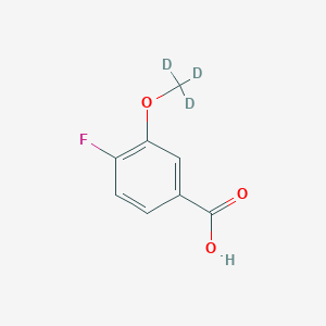 molecular formula C8H7FO3 B8165197 4-Fluoro-3-D3-methoxybenzoic acid 