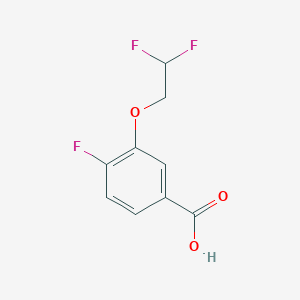 molecular formula C9H7F3O3 B8165204 3-(2,2-Difluoroethoxy)-4-fluorobenzoic acid 