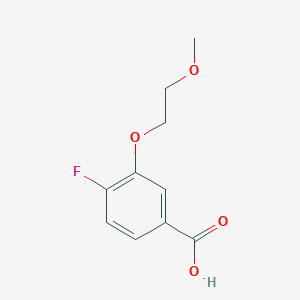 molecular formula C10H11FO4 B8165208 4-Fluoro-3-(2-methoxyethoxy)benzoic acid 