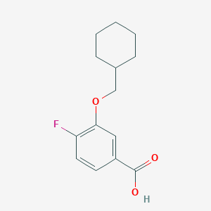 molecular formula C14H17FO3 B8165211 3-(Cyclohexylmethoxy)-4-fluorobenzoic acid 