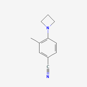 molecular formula C11H12N2 B8165233 4-(Azetidin-1-yl)-3-methylbenzonitrile 