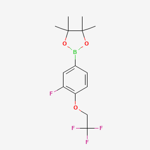 2-(3-Fluoro-4-(2,2,2-trifluoroethoxy)phenyl)-4,4,5,5-tetramethyl-1,3,2-dioxaborolane