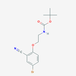 molecular formula C14H17BrN2O3 B8165281 tert-Butyl (2-(4-bromo-2-cyanophenoxy)ethyl)carbamate 