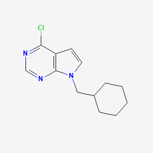 molecular formula C13H16ClN3 B8165314 4-Chloro-7-(cyclohexylmethyl)-7H-pyrrolo[2,3-d]pyrimidine 