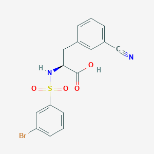 (S)-2-(3-Bromophenylsulfonamido)-3-(3-cyanophenyl)propanoic acid