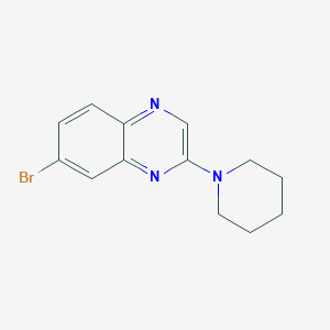 molecular formula C13H14BrN3 B8165366 7-Bromo-2-(piperidin-1-yl)quinoxaline 
