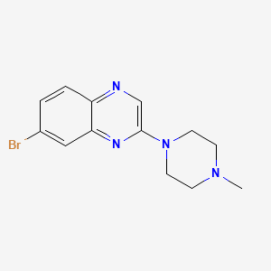 molecular formula C13H15BrN4 B8165385 7-Bromo-2-(4-methylpiperazin-1-yl)quinoxaline 
