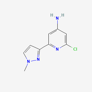 2-Chloro-6-(1-methyl-1H-pyrazol-3-yl)pyridin-4-amine