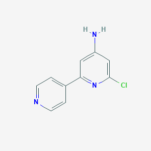 molecular formula C10H8ClN3 B8165411 6-Chloro-[2,4'-bipyridin]-4-amine 