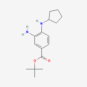 molecular formula C16H24N2O2 B8165522 tert-Butyl 3-amino-4-(cyclopentylamino)benzoate 