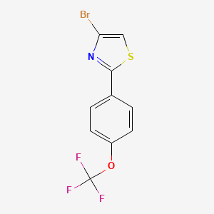 molecular formula C10H5BrF3NOS B8165544 4-Bromo-2-(4-(trifluoromethoxy)phenyl)thiazole 