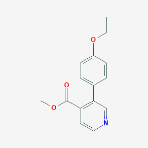 molecular formula C15H15NO3 B8165546 Methyl 3-(4-ethoxyphenyl)isonicotinate 