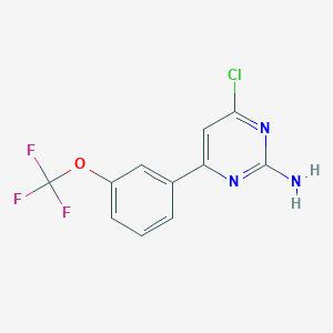 molecular formula C11H7ClF3N3O B8165568 4-Chloro-6-(3-(trifluoromethoxy)phenyl)pyrimidin-2-amine 
