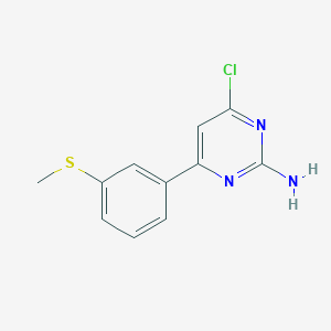 molecular formula C11H10ClN3S B8165573 4-Chloro-6-(3-(methylthio)phenyl)pyrimidin-2-amine 