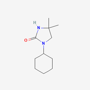 molecular formula C11H20N2O B8165592 1-Cyclohexyl-4,4-dimethylimidazolidin-2-one 