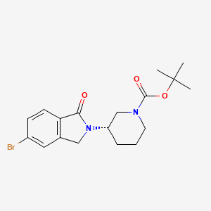 molecular formula C18H23BrN2O3 B8165599 (S)-tert-Butyl 3-(5-bromo-1-oxoisoindolin-2-yl)piperidine-1-carboxylate 