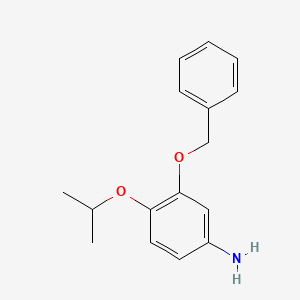 molecular formula C16H19NO2 B8165614 3-(Benzyloxy)-4-isopropoxyaniline 