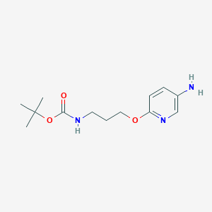 molecular formula C13H21N3O3 B8165624 tert-Butyl (3-((5-aminopyridin-2-yl)oxy)propyl)carbamate 