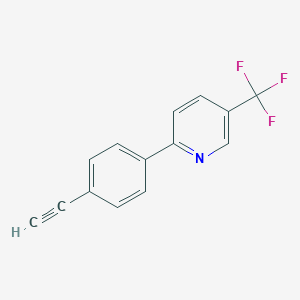 molecular formula C14H8F3N B8165671 2-(4-Ethynylphenyl)-5-(trifluoromethyl)pyridine 