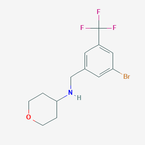 N-(3-Bromo-5-(trifluoromethyl)benzyl)tetrahydro-2H-pyran-4-amine