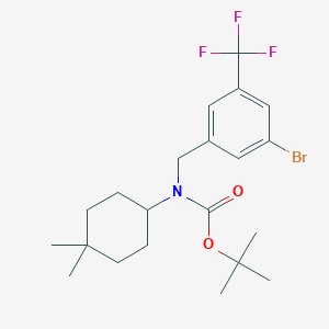 molecular formula C21H29BrF3NO2 B8165722 tert-Butyl 3-bromo-5-(trifluoromethyl)benzyl(4,4-dimethylcyclohexyl)carbamate 