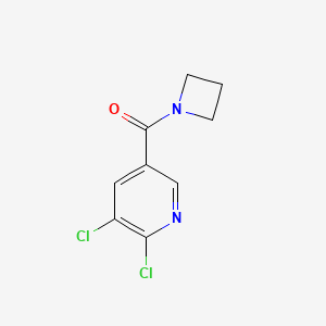 molecular formula C9H8Cl2N2O B8165756 5-(Azetidin-1-ylcarbonyl)-2,3-dichloropyridine 