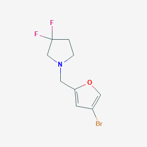 1-((4-Bromofuran-2-yl)methyl)-3,3-difluoropyrrolidine