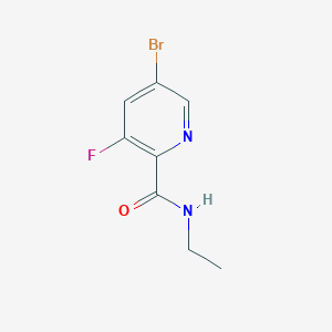 molecular formula C8H8BrFN2O B8165850 5-Bromo-N-ethyl-3-fluoropicolinamide 