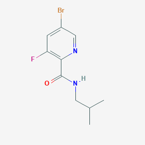 molecular formula C10H12BrFN2O B8165860 5-Bromo-3-fluoro-N-isobutylpicolinamide 