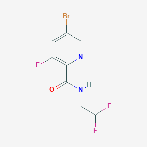 molecular formula C8H6BrF3N2O B8165866 5-Bromo-N-(2,2-difluoroethyl)-3-fluoropicolinamide 