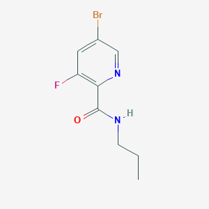 molecular formula C9H10BrFN2O B8165874 5-Bromo-3-fluoro-N-propylpicolinamide 