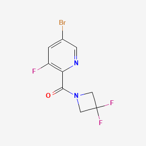 molecular formula C9H6BrF3N2O B8165912 (5-Bromo-3-fluoropyridin-2-yl)(3,3-difluoroazetidin-1-yl)methanone 