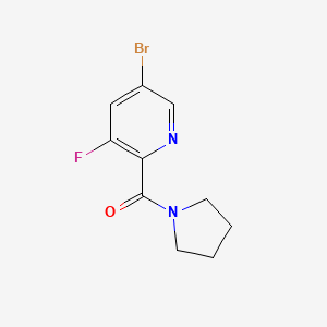 molecular formula C10H10BrFN2O B8165916 (5-Bromo-3-fluoropyridin-2-yl)(pyrrolidin-1-yl)methanone 