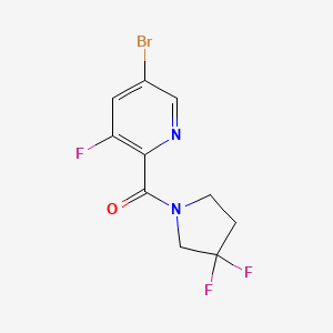 molecular formula C10H8BrF3N2O B8165922 (5-Bromo-3-fluoropyridin-2-yl)(3,3-difluoropyrrolidin-1-yl)methanone 