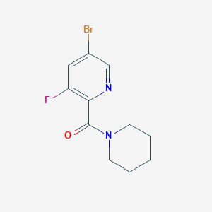 molecular formula C11H12BrFN2O B8165923 (5-Bromo-3-fluoropyridin-2-yl)(piperidin-1-yl)methanone 