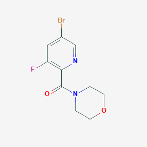 molecular formula C10H10BrFN2O2 B8165931 (5-Bromo-3-fluoropyridin-2-yl)(morpholino)methanone 