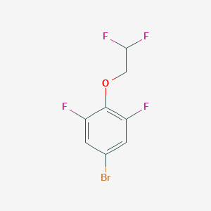 molecular formula C8H5BrF4O B8165939 5-Bromo-2-(2,2-difluoroethoxy)-1,3-difluorobenzene 