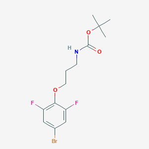 molecular formula C14H18BrF2NO3 B8165943 tert-Butyl (3-(4-bromo-2,6-difluorophenoxy)propyl)carbamate 