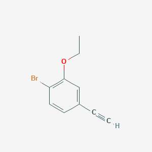 molecular formula C10H9BrO B8165950 1-Bromo-2-ethoxy-4-ethynylbenzene 