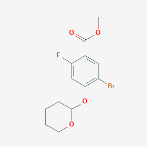 Methyl 5-bromo-2-fluoro-4-((tetrahydro-2H-pyran-2-yl)oxy)benzoate
