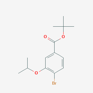 molecular formula C14H19BrO3 B8165976 tert-Butyl 4-bromo-3-isopropoxybenzoate 