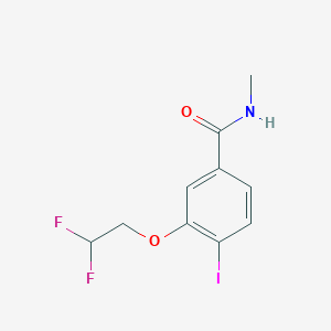 molecular formula C10H10F2INO2 B8165992 3-(2,2-Difluoroethoxy)-4-iodo-N-methylbenzamide 