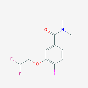 molecular formula C11H12F2INO2 B8166023 3-(2,2-Difluoroethoxy)-4-iodo-N,N-dimethylbenzamide 
