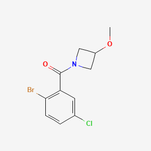 molecular formula C11H11BrClNO2 B8166031 (2-Bromo-5-chlorophenyl)(3-methoxyazetidin-1-yl)methanone 