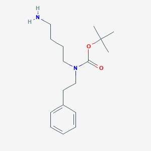 molecular formula C17H28N2O2 B8166045 tert-Butyl (4-aminobutyl)(phenethyl)carbamate 