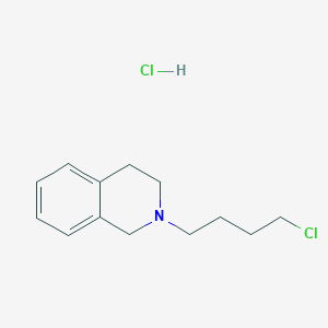 molecular formula C13H19Cl2N B8166049 2-(4-Chlorobutyl)-1,2,3,4-tetrahydroisoquinoline hydrochloride 