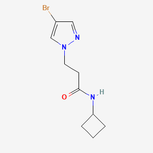 molecular formula C10H14BrN3O B8166066 3-(4-Bromo-1H-pyrazol-1-yl)-N-cyclobutylpropanamide 
