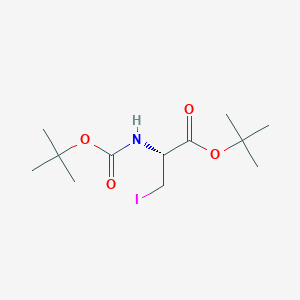 molecular formula C12H22INO4 B8166080 (R)-2-tert-butoxycarbonylamino-3-iodopropionic acid tert-butyl ester 